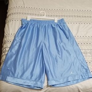 Jordan mens basketball shorts L baby blue EUC